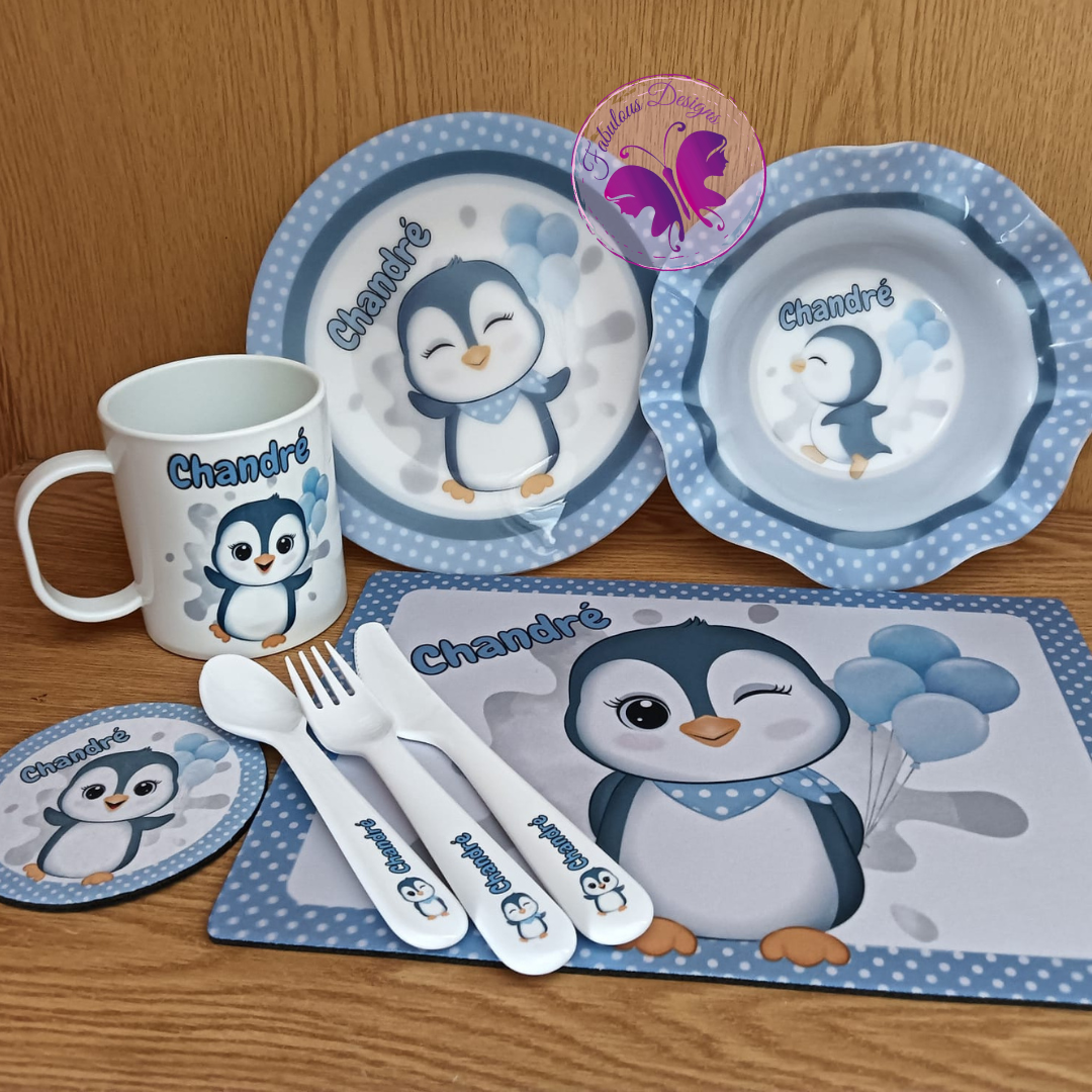 Kiddies lunch set - Blue Penguin