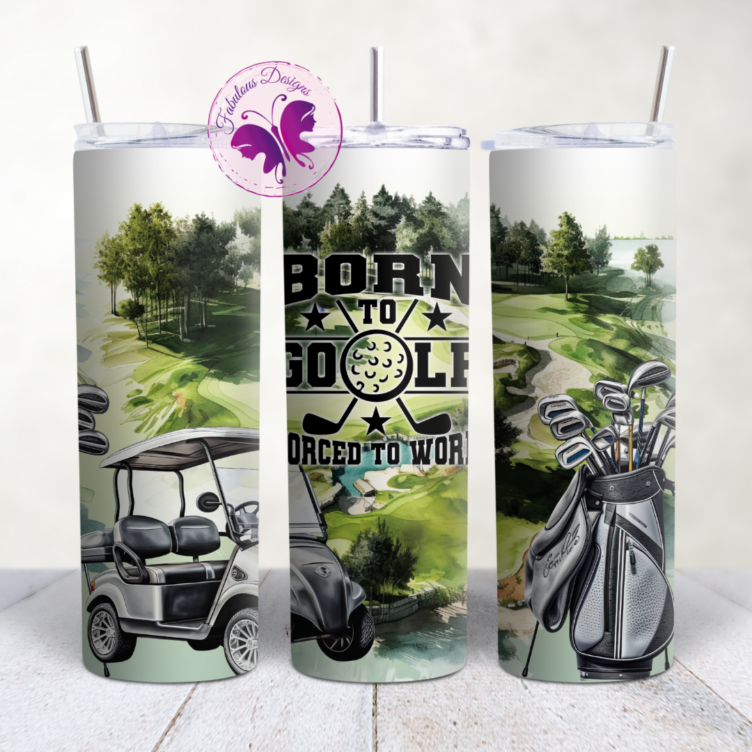 Skinny Tumbler - Born to golf