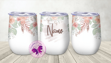 Load image into Gallery viewer, Personalized Wine Tumbler - Neutral Floral
